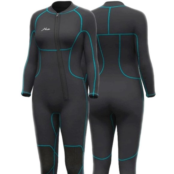 Hevto Unisex Long Sleeve Wetsuit 3/2mm Neoprene Diving Surfing Swimming - Medium